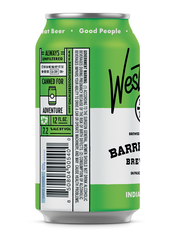 BarrelHouse West Coast IPA (12oz 6pck Cans)