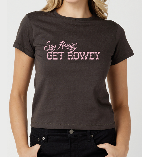 TShirt- Say Howdy - Vtg Black